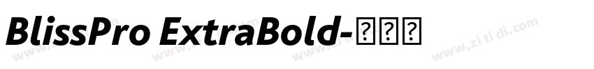 BlissPro ExtraBold字体转换